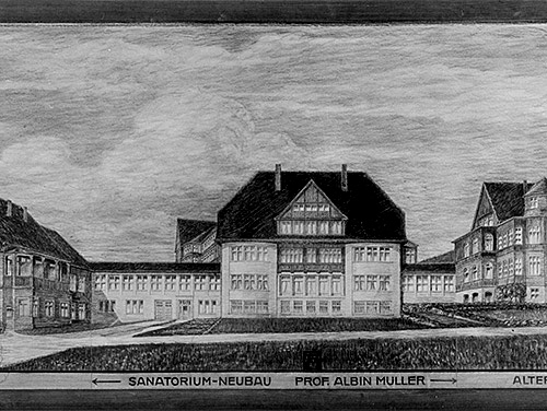 Jugendstil, Architekt Albin Müller - Geschichte Sanatorium Dr. Barner