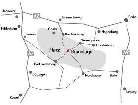 Sanatorium Dr. Barner, Braunlage / Harz, Anfahrt