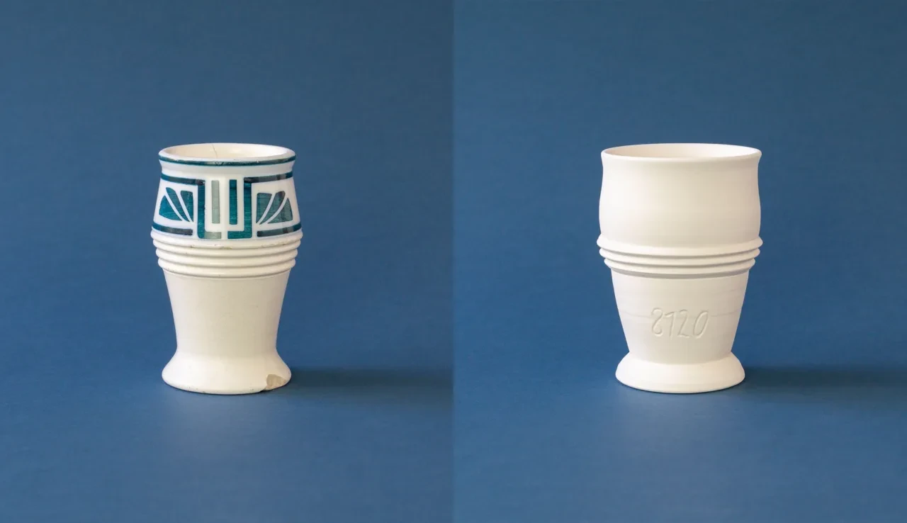 Stiftung Sanatorium Dr. Barner - Ausstellung - Albin Müller, Zahnputzbecher um 1913 für das Sanatorium Dr. Barner Stiftung Sanatorium Dr. Barner - Ausstellung - Albin Müller, Zahnputzbecher um 1913 für das Sanatorium Dr. Barner